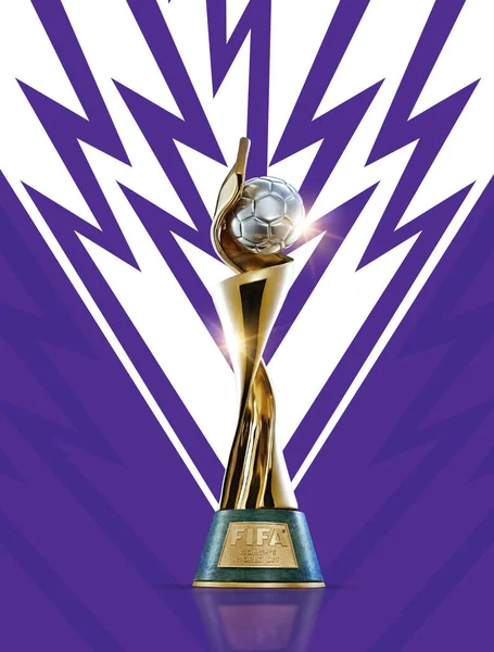 Чемпіонат Світу Трофею 2023 Року Серед Жінок Відзначає Переможний Трофей — стокове фото