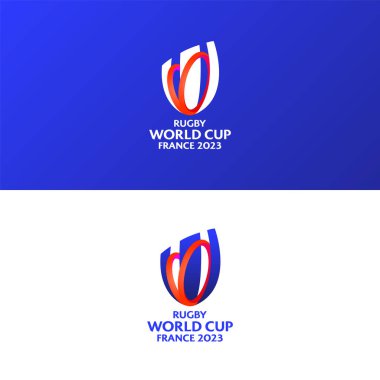 Karachi, Pakistan 20 Mart 2023, Rugby Dünya Kupası 2023 Fransa Marka Şablonları, Vektör Resimleri.