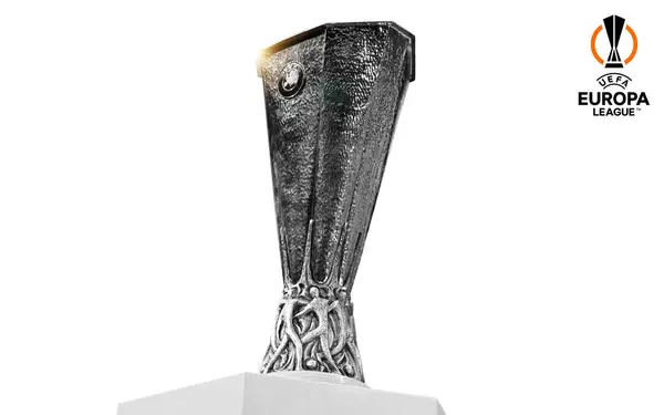 Pakistán Karachi Marzo 2023 Uefa Europa League Match Trophy Background —  Fotos de Stock
