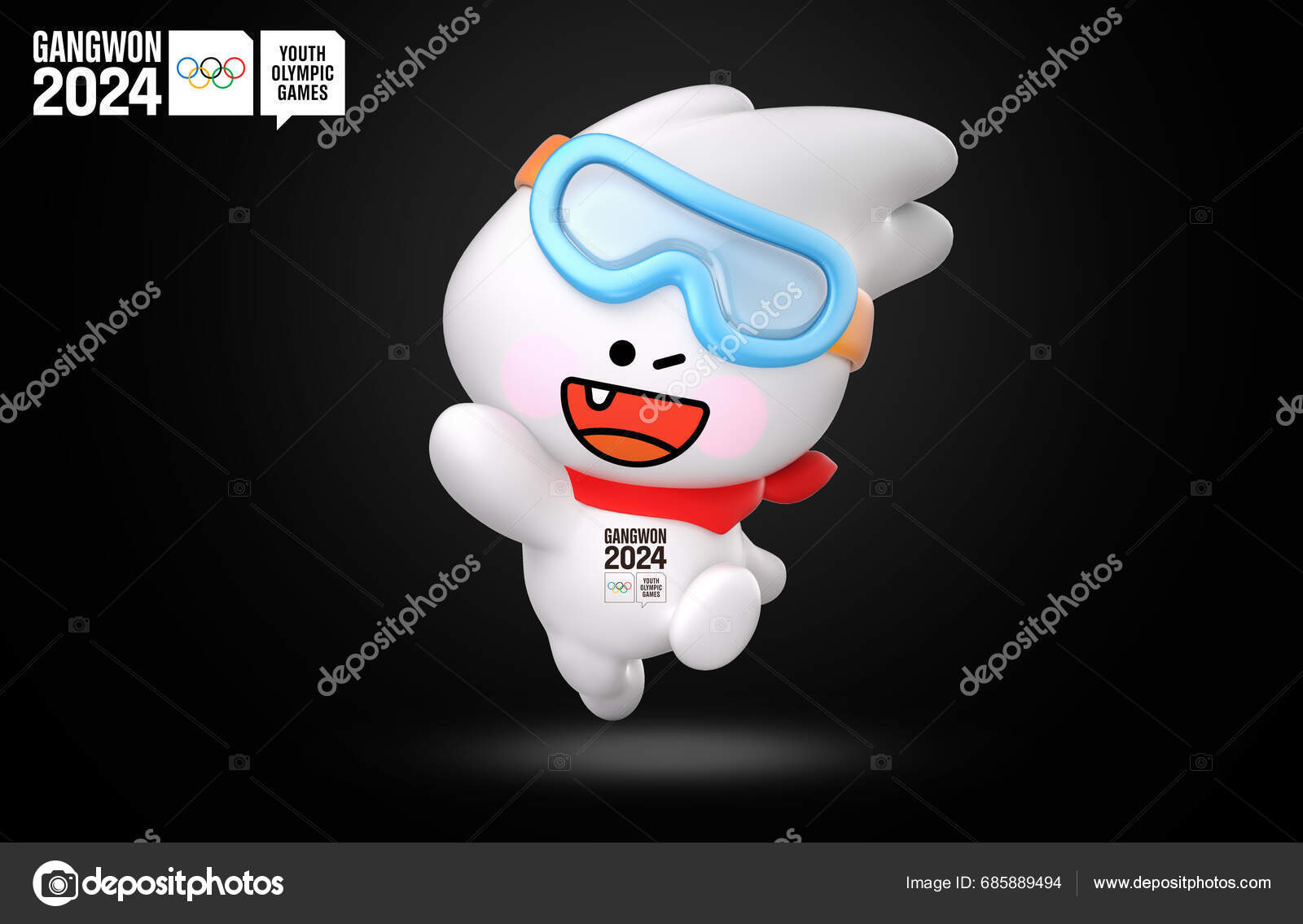 Pakistan Karachi October 2023 Gangwon 2024 Logo Mascot Rendering