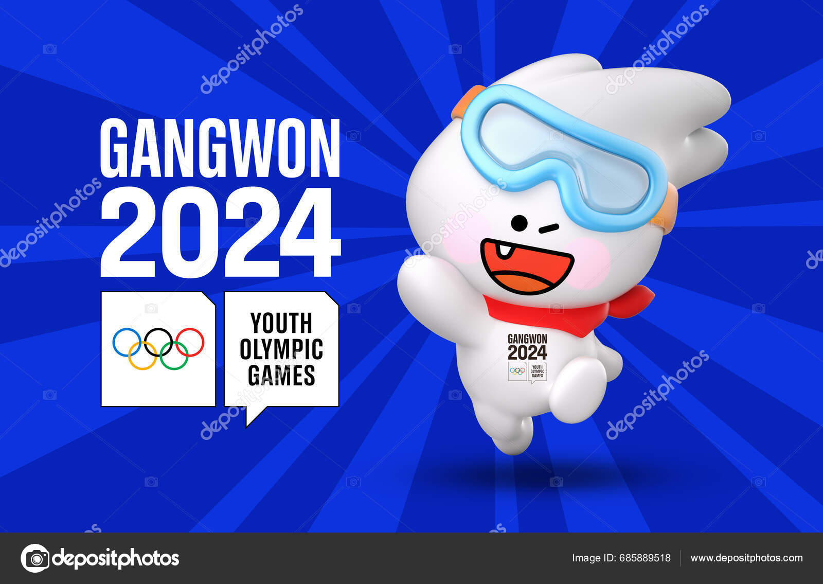 Pakistan Karachi October 2023 Gangwon 2024 Logo Mascot Rendering