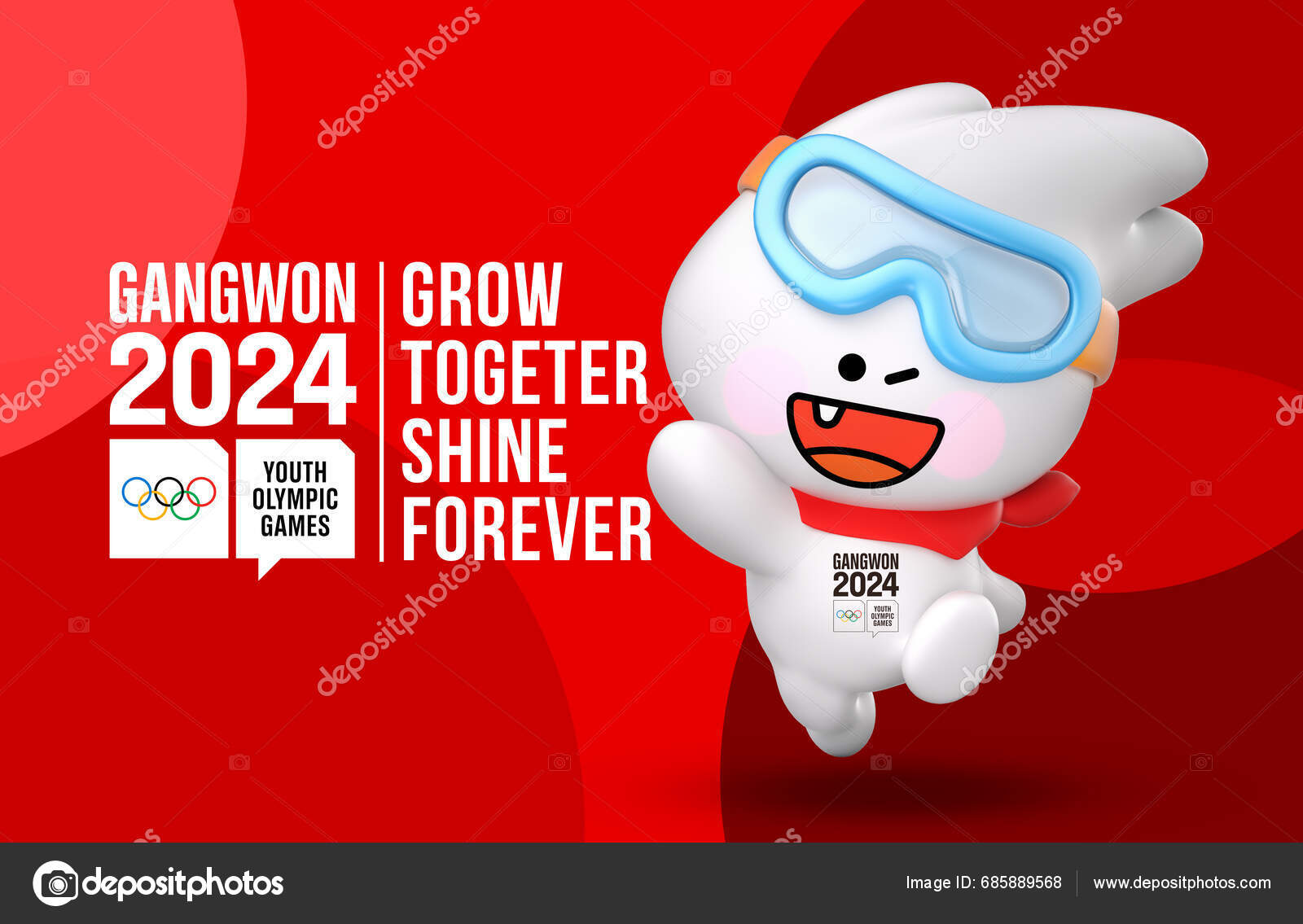 Pakistan Karachi October 2023 Gangwon 2024 Logo Mascot Rendering