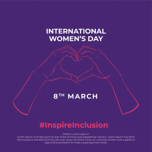 Μαρτίου Αγκαλιάζεται Inspire Inclusion Είναι Θέμα Της Εκστρατείας Της Παγκόσμιας — Διανυσματικό Αρχείο