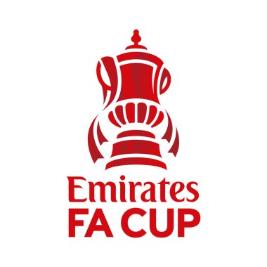 Karachi. Pakistan, 27 Ocak 2024: Emirates FA Cup The Football Association Challenge Cup logosu. Vektör İllüstrasyonu.