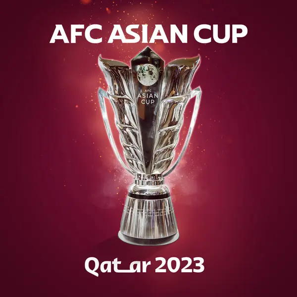 Карачі Пакистан Березня Кубок Азії Футболу 2024 Святкує Перемогу Трофеї — стокове фото