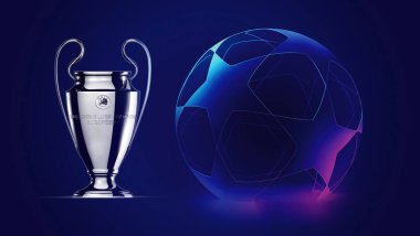 Karachi, Pakistan, 13 Ocak, UEFA Şampiyonlar Ligi Kupası 3 boyutlu görüntü.