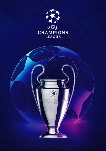 stock image Karachi, Pakistan, 13 Jan, UEFA Champions League Cup Trophy 3d rendering illustration.