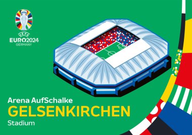Karachi, Pakistan 27 Mayıs 2024 Avrupa Futbol Şampiyonası logosu Almanya vektör illüstrasyonunda.