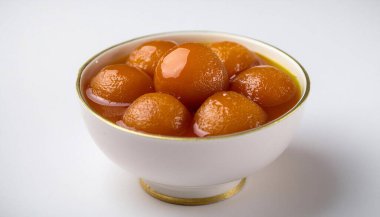 Firefly gulab jaman with nuts syrup isolated background. Ai Generated clipart