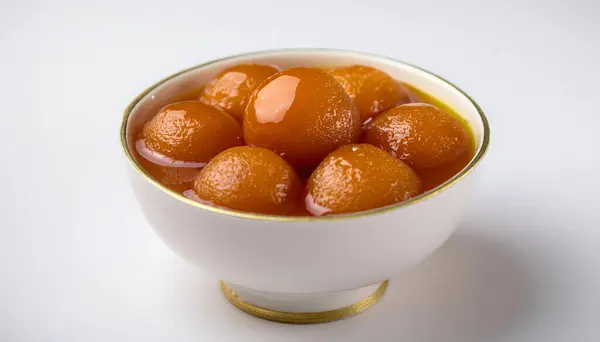 stock image Firefly gulab jaman with nuts syrup isolated background. Ai Generated