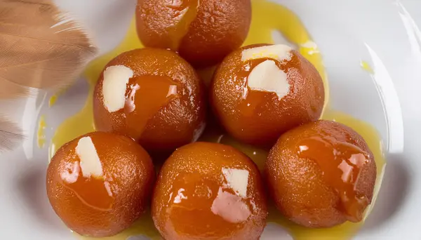 stock image Gulab jaman with syrup. Ai Generated