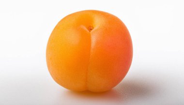 Apricot fruit with apricot leaf isolated on a white background. clipart