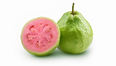 Pink guava isolated on a white background. This has a clipping path. clipart