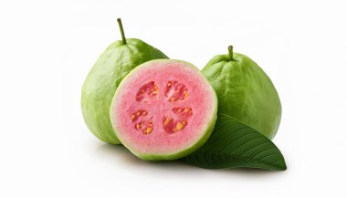 Pink guava isolated on a white background. This has a clipping path. clipart