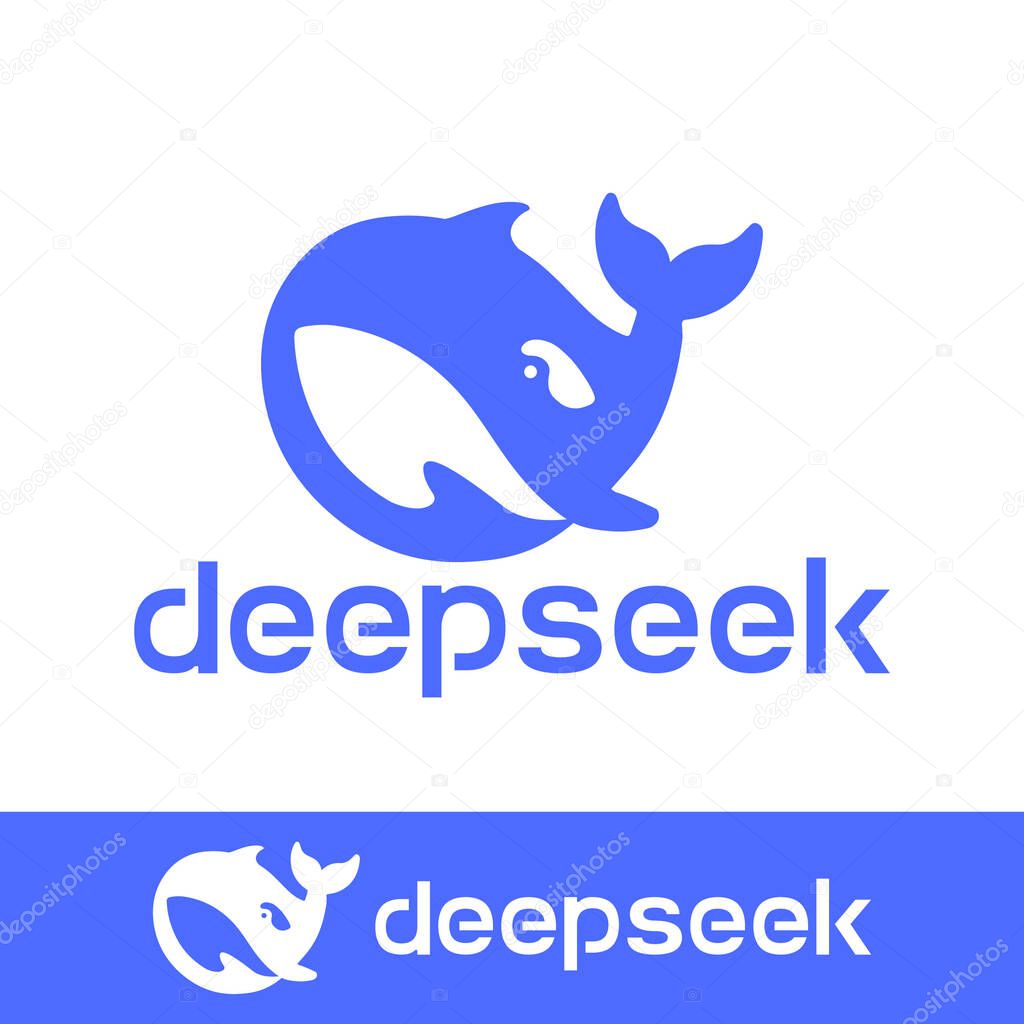 Deep seek logo official logo vector illustration.