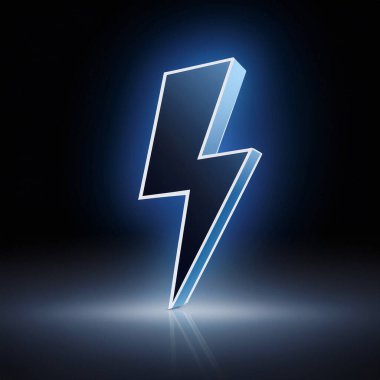 neon ışığı soyut arkaplan, cıvata, parıldayan şimşek, elektrik güç sembolü