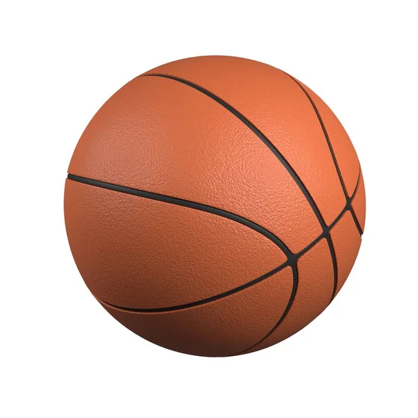 Basketball Isoliert Auf Weißem Hintergrund Darstellung — Stockfoto