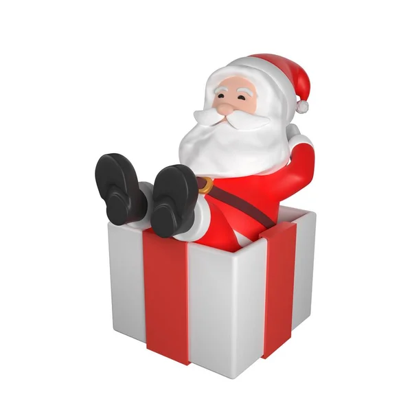 Merry Christmas Happy New Year Santa Claus Xmas Background — Stock Photo, Image