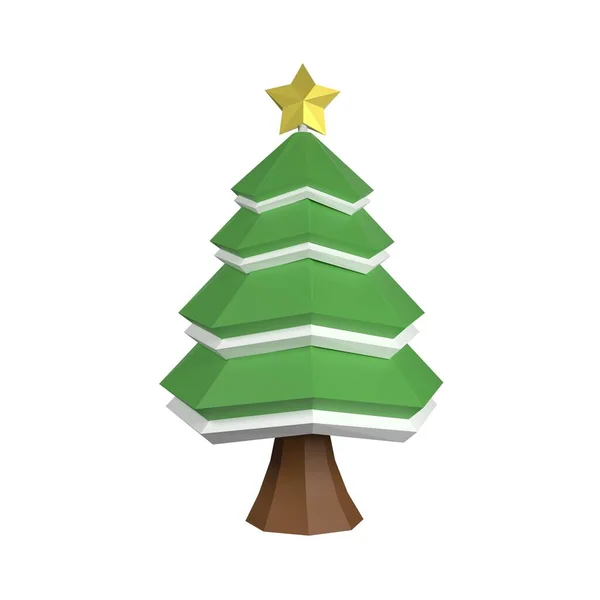 Frohe Weihnachten Und Ein Gutes Neues Jahr Baumpolygon — Stockfoto