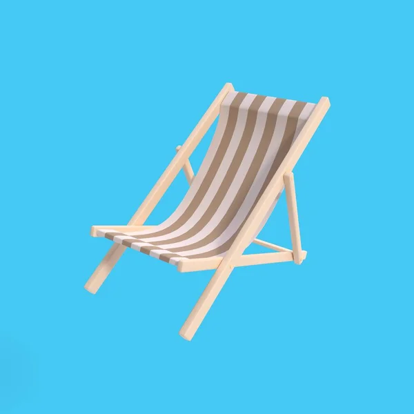 3D Beach chair. concept of vacation. 3D illustration