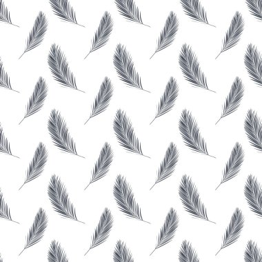 Palmiye dalı ile Seamless modeli. Vektör çizim