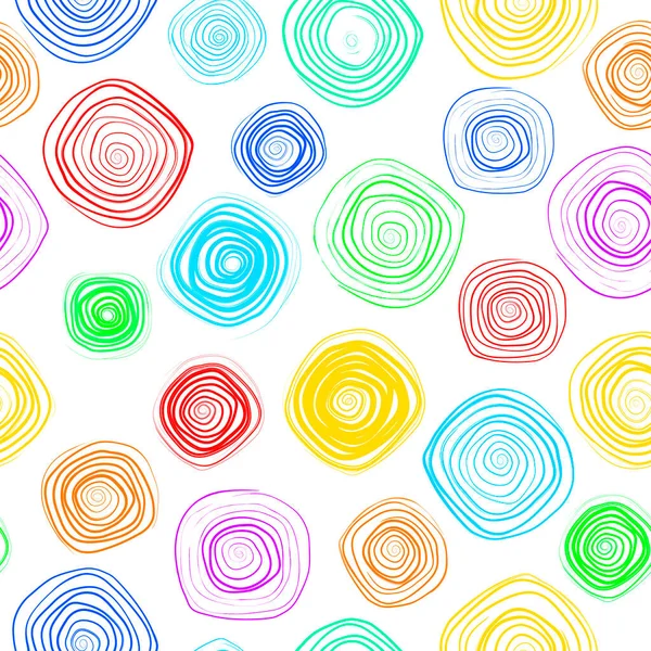 Rainbow Spiral Geometriskt Sömlöst Mönster Vektorillustration — Stock vektor