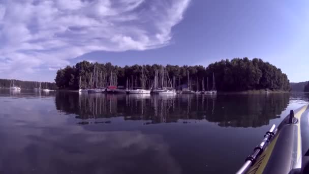 Waterdam Lago Solina Lago Artificial Nas Montanhas Bieszczady Polónia — Vídeo de Stock