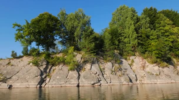 Водохранилище Озеро Солина Искусственное Озеро Бещадских Горах Польша — стоковое видео