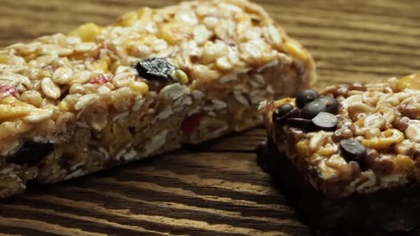 Cereal Superfood Energy Bars — Video Stock