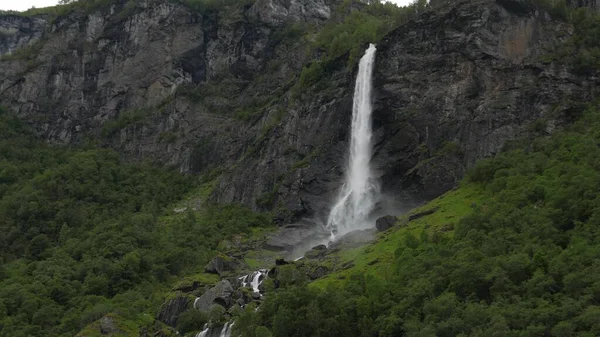 stock image Waterfall in mountains. Outdoor nature in Norway