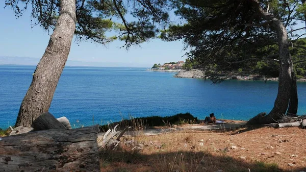 Vista Del Mar Adriático Isla Cres Croacia — Foto de Stock