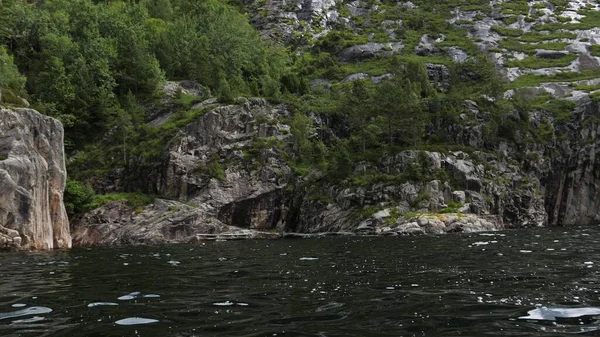 Paisagem Montanhosa Fiorde Noruega — Fotografia de Stock