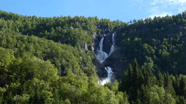 Wasserfall Folgefonna Nationalpark Norwegen — Stockfoto