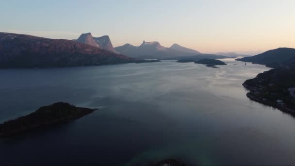 Una Hermosa Vista Del Fiordo Noruega — Vídeos de Stock