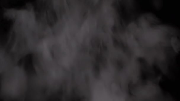 Aumento Nubes Blancas Borrosas Vapor Humo Niebla Espesa Helada Sobre — Vídeo de stock