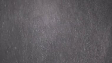 Düşen Karışık Parçacıklar, Kar Düşüşü, Toz, Enkaz, Kara Arkaplan Üzerine Toz. Girdap beyaz kar parçacıkları, kar taneleri, kar taneleri, bulutların içinde döner. Kar fırtınası, yıldız yağmuru. Boşluk. Soyut.