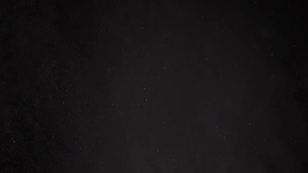 Düşen Toz Parçacıkları Döküntüler Siyah Zemin Üzerindeki Toz Beyaz Tozun — Stok video