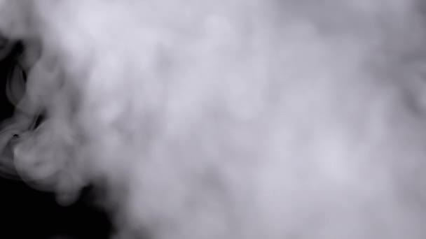 Plumas Nuvens Fumo Vapor Densas Geladas Enchem Espaço Movimento Desfocado — Vídeo de Stock