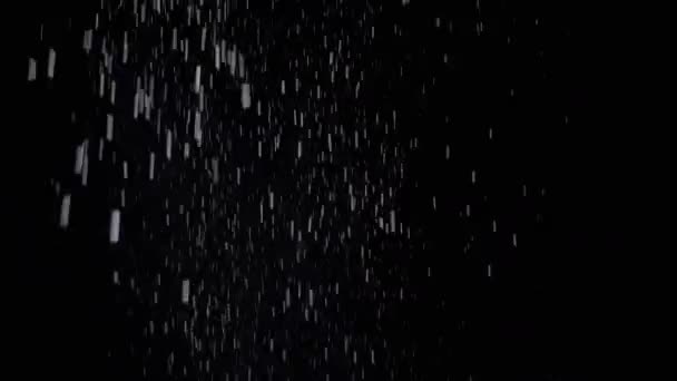 Whirlpool Partículas Mistas Poeira Neve Detritos Voando Fundo Preto Uma — Vídeo de Stock