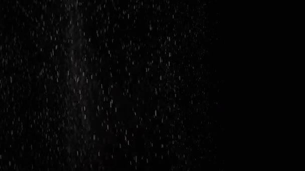 Whirlpool Partículas Mistas Poeira Neve Detritos Voando Fundo Preto Branco — Vídeo de Stock
