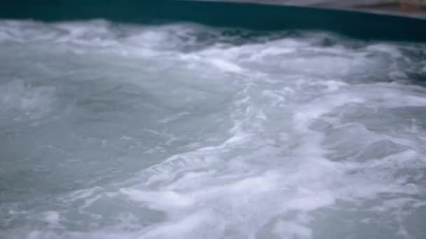 Banheira Quente Ebulição Vazia Com Água Quente Fontes Térmicas Livre — Vídeo de Stock
