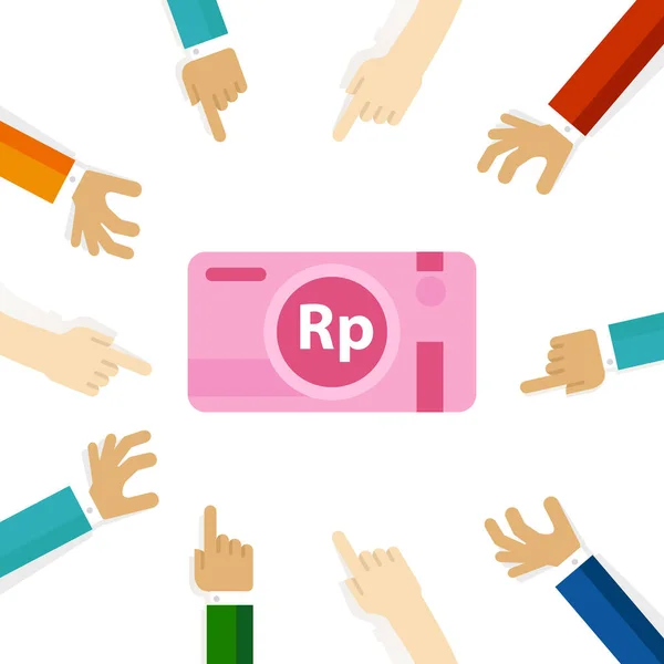 Hundra Tusen Rupiah Indonesisk Valuta Kontant Betalning Vektor — Stock vektor