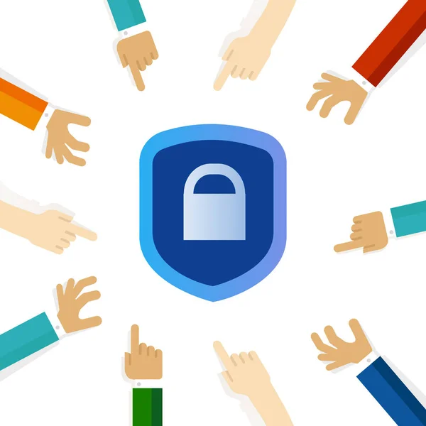 Безопасность Блокировки Защита Конфиденциальности — стоковый вектор