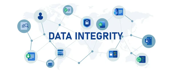 Εικονίδιο Εικονογράφησης Φορέων Συνέπειας Πληροφοριών Ακεραιότητας Δεδομένων — Διανυσματικό Αρχείο