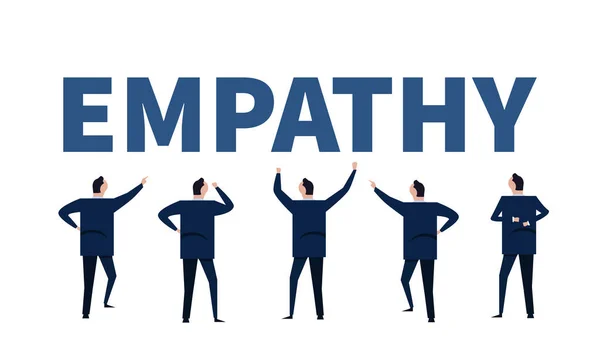 Équipe Empathie Parle Sympathie Illustration Vectorielle Des Émotions — Image vectorielle