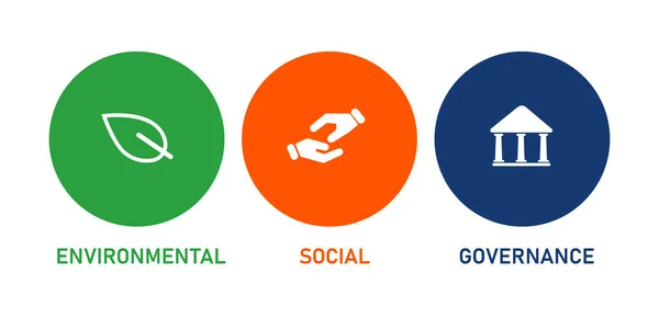 Ikona Esg Zarządzanie Społeczne Zakresie Ochrony Środowiska — Wektor stockowy