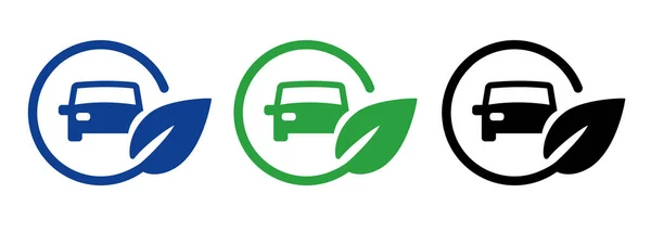 Bio Diesel Biopaliwo Samochód Dozownik Symbol Ikona Olej Pompa Liść — Wektor stockowy