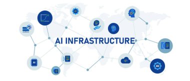 Yapay Zeka AI altyapı teknolojisi dijital sistem bağlantısı İnternet ağ yeniliği gelecekteki vektörü