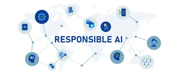Inteligencia Artificial Responsable Inteligencia Artificial Equidad Aprendizaje Profundo Sistema Digital Ilustración De Stock