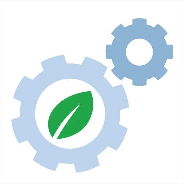 Διασυνδεόμενα Εργαλεία Σύμβολο Εικονίδιο Πράσινου Φύλλου Για Διαχείριση Της Εταιρικής — Διανυσματικό Αρχείο